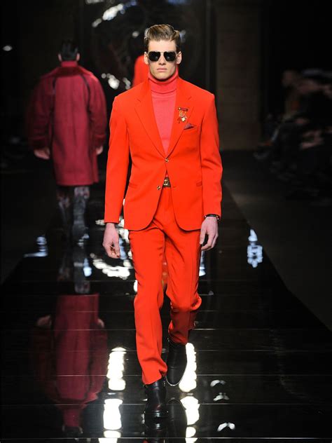 versace suit red